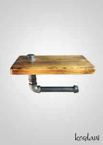 Industrial Toilet Roll Holder with a Shelf